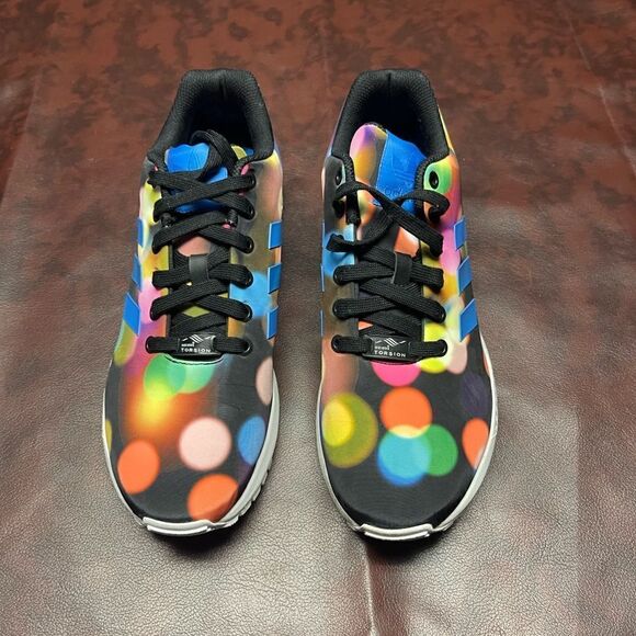 Adidas Originals ZX Flux bright lights sneakers tennis shoes, size 8 1/2 - Picture 3 of 14
